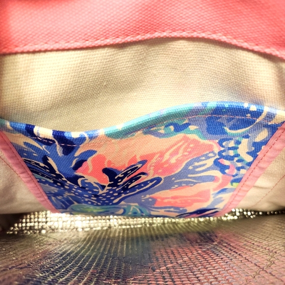 NWT Lily Pulitzer Removable Cooler Insert Tote in Saltwater Blue Shade Seekers - Picture 6 of 9